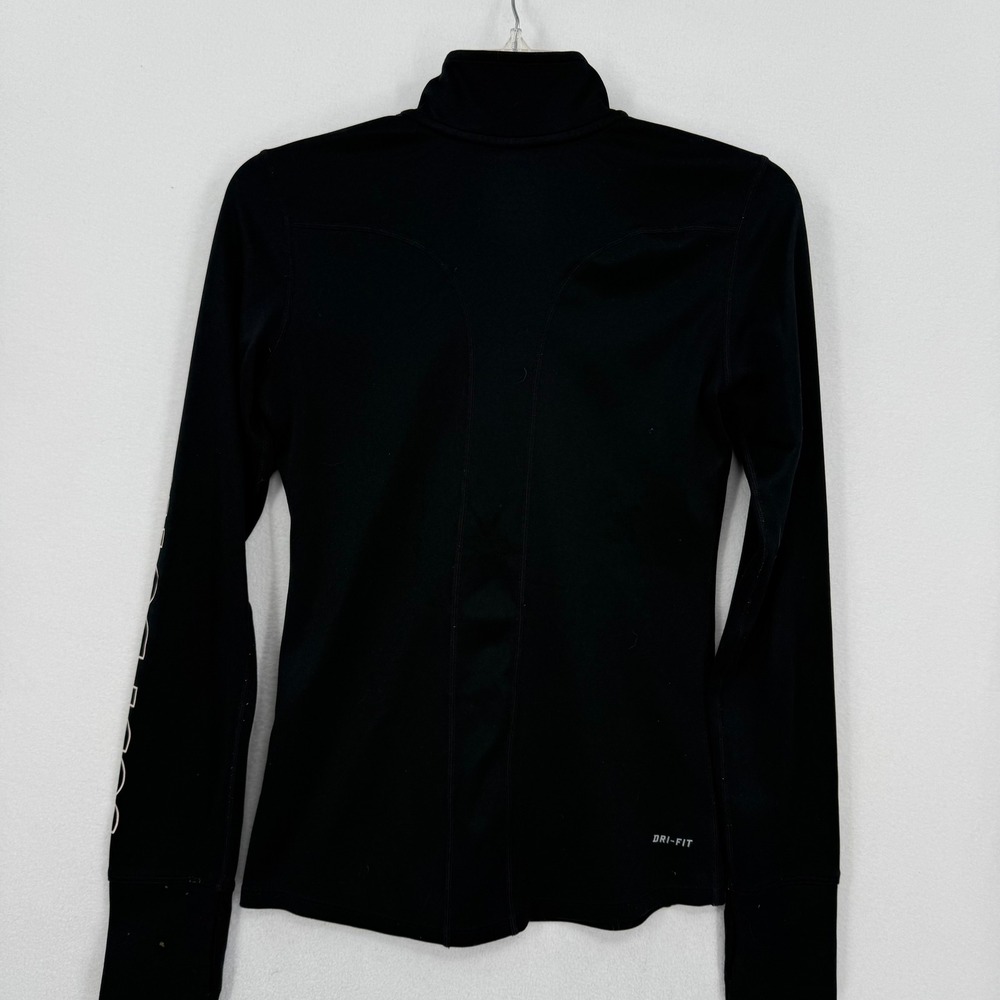 Nike Dri Fit Women's‎ Shirt Black Half Zip Athletic Top Just Do It XS Running - Picture 3 of 11